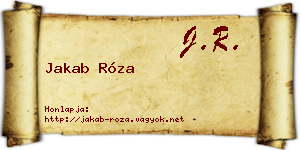 Jakab Róza névjegykártya
