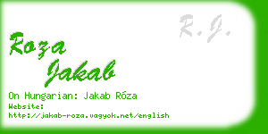 roza jakab business card