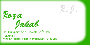 roza jakab business card